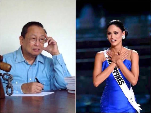 Joma Sison welcomes Pia Wurtzbach’s ‘welcoming Americans’ stance