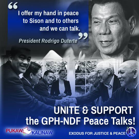UNITE AND SUPPORT THE GPH-NDFP PEACE TALKS