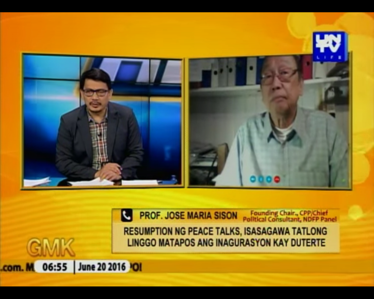 Joma Sison lays out demands in gov’t-NDFP negotiations