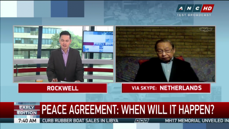 ANC EARLY EDITION: On Peace Agreement with Prof. Jose Maria Sison