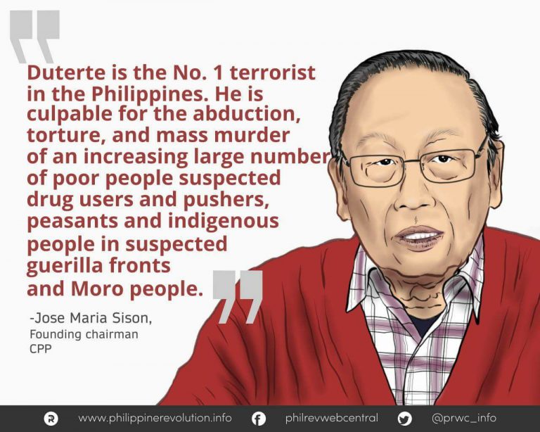 Duterte is the no. 1 terrorist in the Philippines