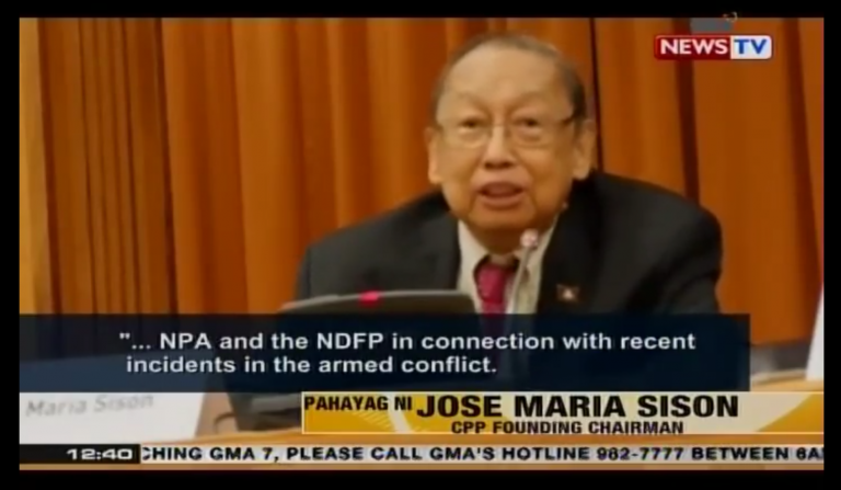 BT: Pahayag ni Jose Maria Sison, CPP founding chairman