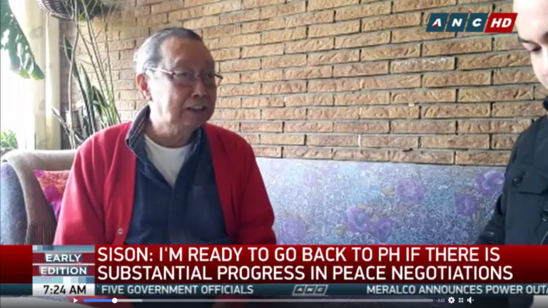 Joma Sison: I’m a recognized political refugee in the Netherlands