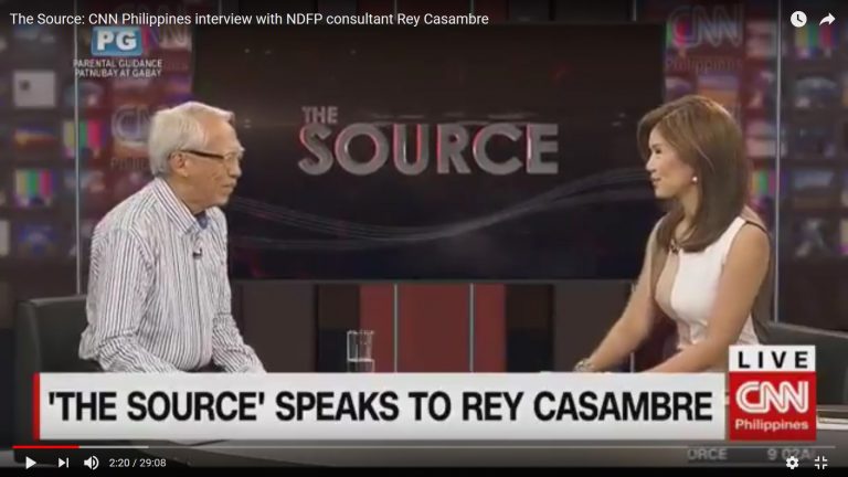 The Source: CNN Philippines interview with NDFP consultant Rey Casambre