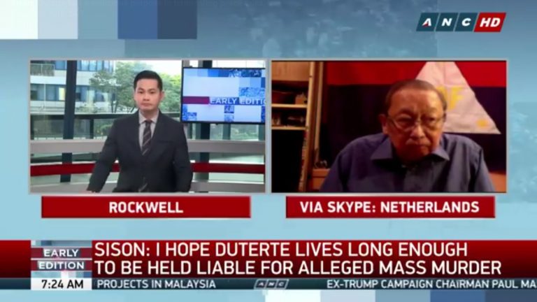 Sison: Duterte has a malicious purpose in terminating peace talks