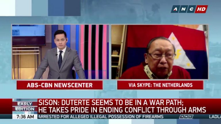 Sison: Gov’t trying to intimidate peace consultants