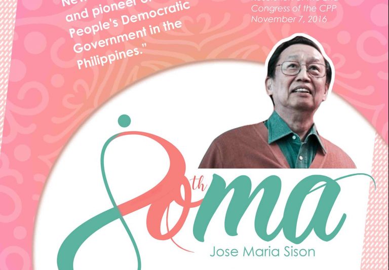 Highest honors to Comrade Jose Ma. Sison