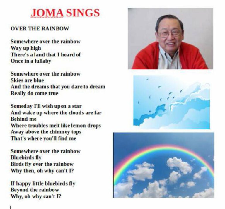 Joma sings “Over the Rainbow”