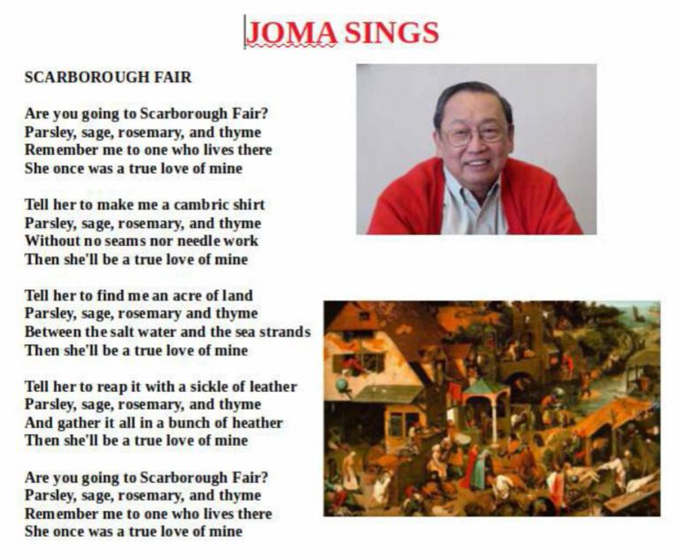 Joma sings “Scarborough Fair”