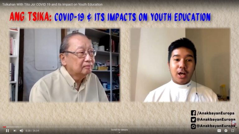 Tsikahan With Tito Jo! COVID 19 and Its Impact on Youth Education