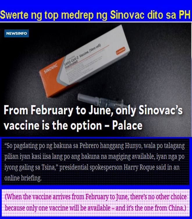 World health authorities rate Sinovac as the least effective vaccine